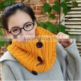 Wholesale Fashion Popular Button Lady Knitted Scarf thumbnail-3