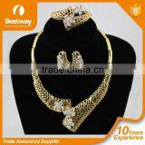 2015 Charming African New Designs In Gold Nigerian Wedding Beads Jewelry African Jewelry Sets EF0059 thumbnail-1