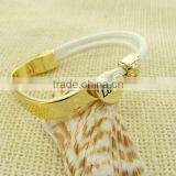 New Design Hot High Grade Jewelry Letters Leather Bracelet for Women thumbnail-1
