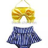 Baby Boutique Clothing Baby Girl Bow Bikini 2 Pieces Swimsuit China Manufacturer thumbnail-3