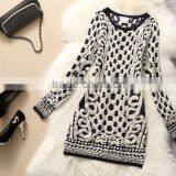Original Color Jacquard Pattern Women Sweate Dress thumbnail-1