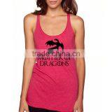 Women 100 Cotton New Model Wholesale Custom Silk Screen Printed Tank Top thumbnail-4