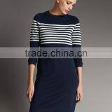 Wool Blend Knitted Striped Tunic Dress thumbnail-1