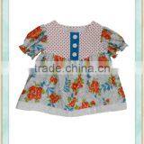 Flower Girl Dress of 9 Years Old Short Sleevesless Floral Print 2017 Baby Party Dress Children Boutique Clothing thumbnail-1