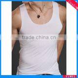 Slim Fit 100 Cotton Men Blank White Vest Wholesale Supplier 2016 thumbnail-1