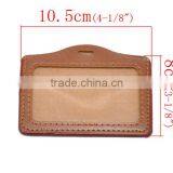 Coffee Horizontal Leatheroid Business Credit ID Card Badge Holders For Wholesale thumbnail-3