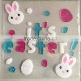 DIY Sticky Gel Window Decoration Happy Easter Window Sticker