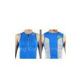 Blue XS Slim Fit Womens Bike Jersey / Cycling Jersey no Sleeve for Promotional thumbnail-1