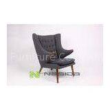 Gray Living Room Lounge Chairs , Classic Hans Wegner Papa Bear Chairs thumbnail-1