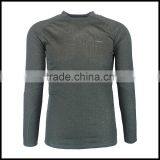 W15-ACC-M-01-C Grey 100% Polyester T-shirt For Men Long Sleeve