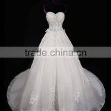 Strapless Lace Mermaid Color Wedding Dress Bridal for Bride Sleeveless Sexy Bridal Dress F13201 thumbnail-3