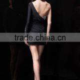New Style Custom Made Elegant A-line Sweetheart Black Chiffon With Beading Formal Short Evening Dress Prom Dresses ED76 thumbnail-5