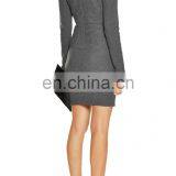 2015 New Arrival Women Winter Dress Long Sleeve Wool Sexy Short Mini Dress China thumbnail-4