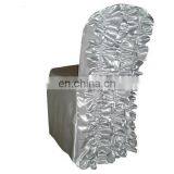 Newest Style Chiffon Ruffled Wedding Chair Cover Sash With Hood thumbnail-5