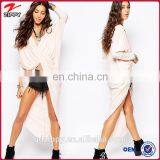 Plunge Neck Short Front Long Back Top Women Sexy Tops thumbnail-1