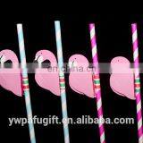 Party Decoration Tissue Paper Flamingo Drinking Straw