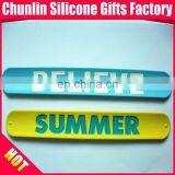 New Coming Silk Printed Silicone Slap Bracelet thumbnail-3