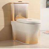 Bathroom Ceramics One Piece Golden Toilet for Sale Washdown One Piece Toilet