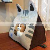 New Design Cute Carton Cat Shape Pet Bed Pet House thumbnail-2
