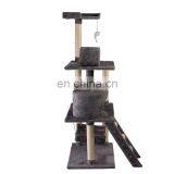 China Customized Design Plush Wooden Pet Condo Tower Supplier Furniture Factory Toys Cat Scratcher Tree House Tower thumbnail-6