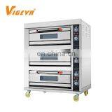 3 Deck 6 Tray Commercial Electric Bread Pizza Industrial Baking Oven For Bakery thumbnail-3