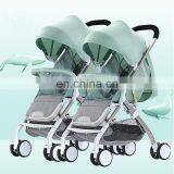 Manufacture Twin Baby Stroller Double Buggy Baby Pram for Twins Double Rain Cover Strollers