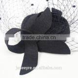 New Design Women 100% Wool Felt Hat/Chuch Hat With Veil thumbnail-5