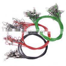 Amazon High-Strength 50cm 150LB Fishing Rigs With Swivels Snaps Connector Trolling Stainless Steel Wire Fishing Leader Line