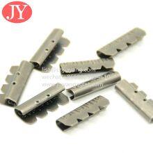 Metal Shoelace Aglet Silver Roud/U Type Brass Metal Aglet Falt Cotton Drawsting Shoelace Buckle thumbnail-2