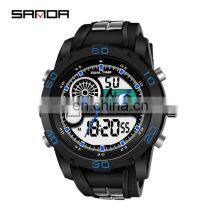 SANDA 795-1 Latest Water Resistant Analog Digital Silicone Watches Fashion Branded Wrist Watch thumbnail-5