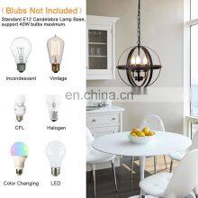 Industrial Pendant Lighting Fixture Flexible Chandelier Hanging Rustic 5 Light Flush Mount Ceiling Pendant Lamp thumbnail-4