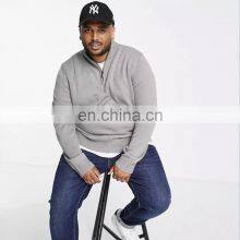 Cotton Polyester Sweat Shirt Winter Plus Size Sweat Shirt In Solid Color Oversized Sweatshirt Zipped Hoodie thumbnail-1