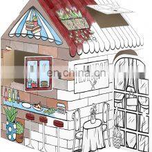 Toy Paper House for Toddlers Diy Christmas Paper House Kids Cardboard Paper House