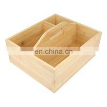 Bamboo Pencil Holder Desk Organizer Multi-Functional Diy Pen Holder Box Desktop For Office Bathroom thumbnail-3