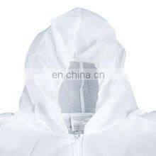Hot Sale Disposable Non-woven Coverall Waterproof And Dustproof Protective Clothing Wholesale White thumbnail-3