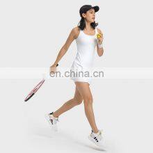 New Tennis Set Short Jumpsuit Lined Tennis Dress Shorts With Hidden Pocket Outdoor Running Wear Women Sports Dance Dress thumbnail-1