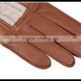 2016 Hot Selling Womens Genuine Leather Gloves With Creamy-white Knitted Wrist thumbnail-2