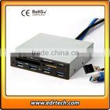 Iron Cover/4 Port USB 3.0 Hub With All in One Card Reader