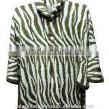 ALPACA WOOL CAPE/CARDIGAN WITH ZEBRA STRIPES