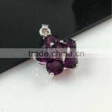 SC8002 Fashion Style Purplish Red Crystal Diamond Jewelry Alloy Pendant Accessory Imitation Jewelry thumbnail-1