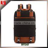 Canvas&leather Backpack Bag the School Backpack Cheap Wholesale thumbnail-1
