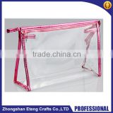 Wholesale eco-friendly pvc cosmetic bag with zipper,transparent pvc cosmetic bags with zipper
