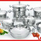 MSF 15pcs belly stainless steel sauce pot with special handle and knob