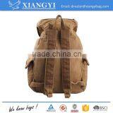 Retro Khaki Canvas Backpack Durable Canvas Pack thumbnail-4