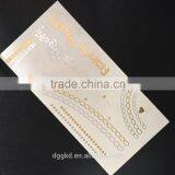 Hot Magic Gold Silver Foil Tattoo Red Metallic Tattoo Flash Tattoo Jewelry Tattoo Sticker thumbnail-1