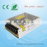 ce RoHs Certificated 5v/12v 24v Dual Output Power Supply 30w