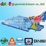 amazing park games mega frame pool and water inflatables, giant water park