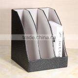 Special Offer Desktop Leather File Holder High-grade Commercial Office Information Creative Three Column File Frame thumbnail-3