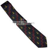 Corporation Strip Tie in Black With Logo thumbnail-1