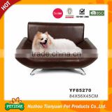 High Qualtiy New Fashion Easy to Clean Brown PU Leather Dog Sofa Bed